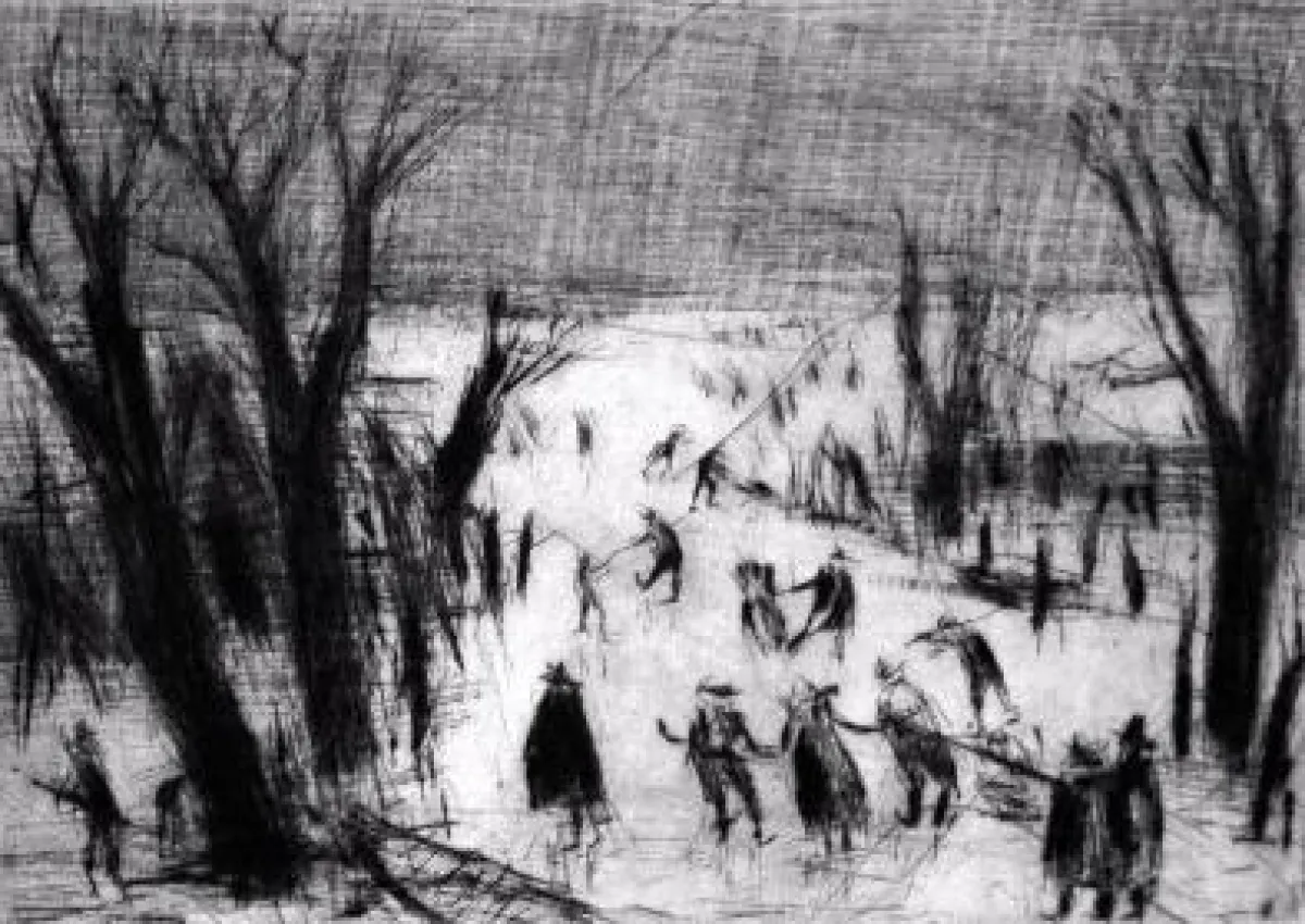 Claudia Berg: Winterbild (nach Avercamp)