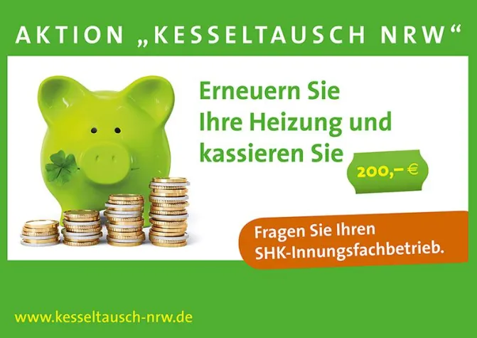Bild: Kampagne „Kesseltausch NRW“: Es winken erneut 200 Euro für das alte Schätzchen
