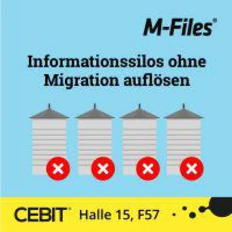 Das Ende der Infosilos - M-Files auf der CEBIT 2018 Bild: Das Ende der Infosilos - M-Files auf der CEBIT 2018