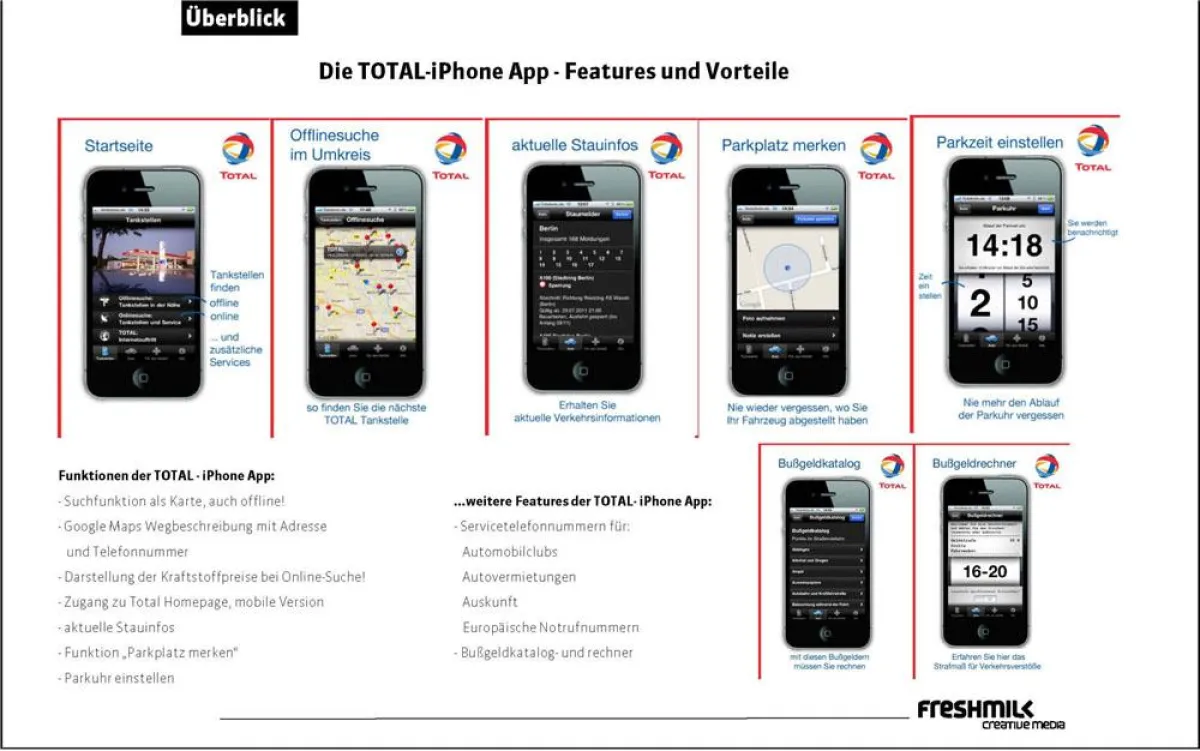 Screenshots TOTAL iPhone APP