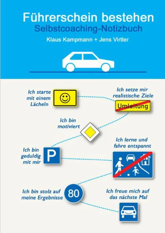 Führerschein bestehen Selbstcoaching Notizbuch