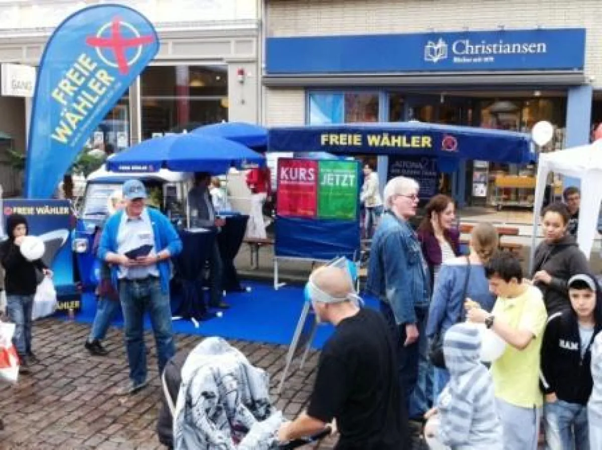 Informationsstand der FREIEN WÄHLER in Hamburg