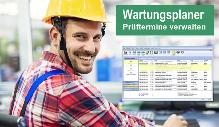 Wartungsplaner überwacht Maschinen und Anlagen . Software erinnert an die Prüftermine im Arbeitsschutz Bild: Wartungsplaner überwacht Maschinen und Anlagen . Software erinnert an die Prüftermine im Arbeitsschutz