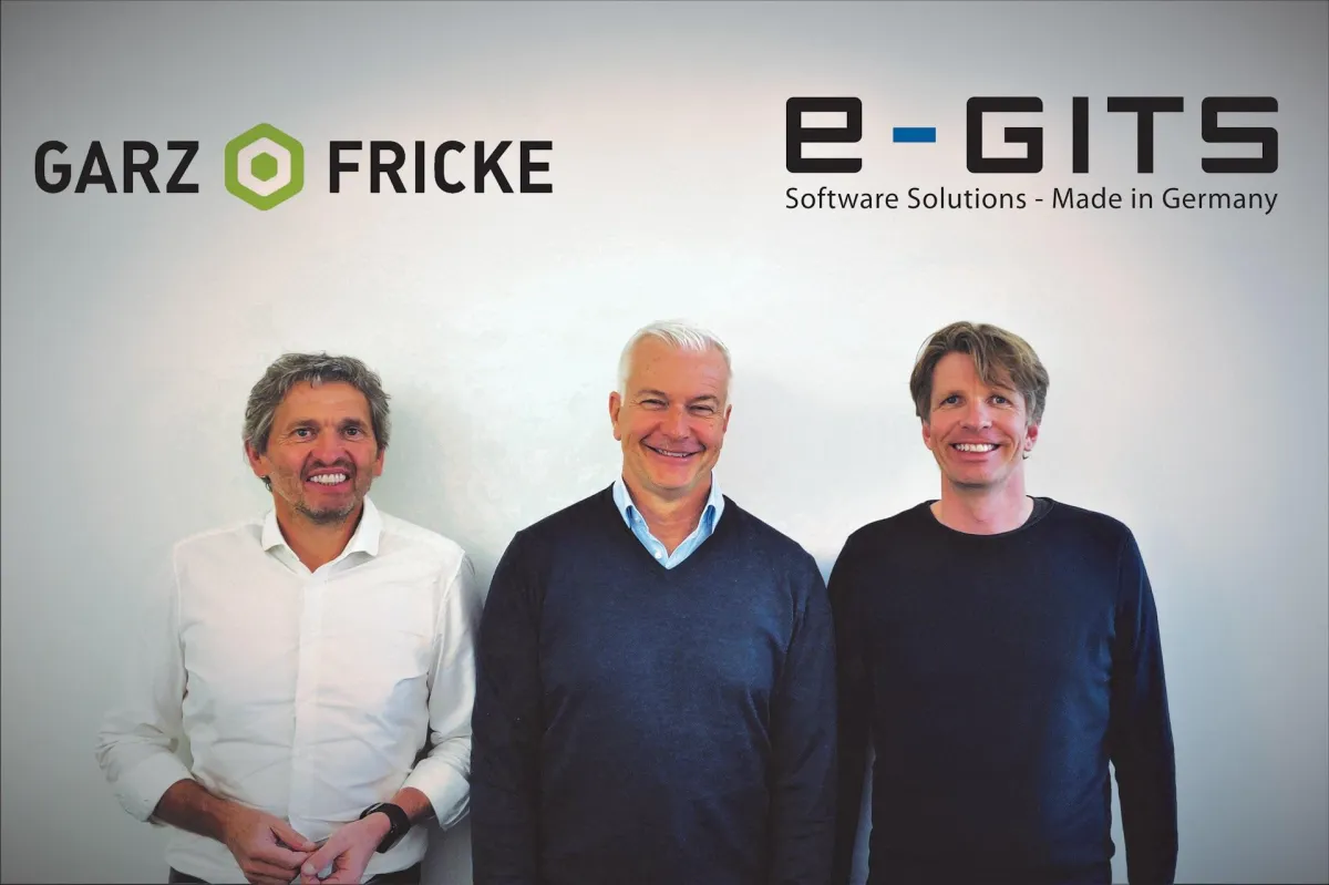 Geschäftsführer Matthias Fricke (Garz & Fricke), Sven Ließ (e-GITS) und Manfred Garz (Garz & Fricke)