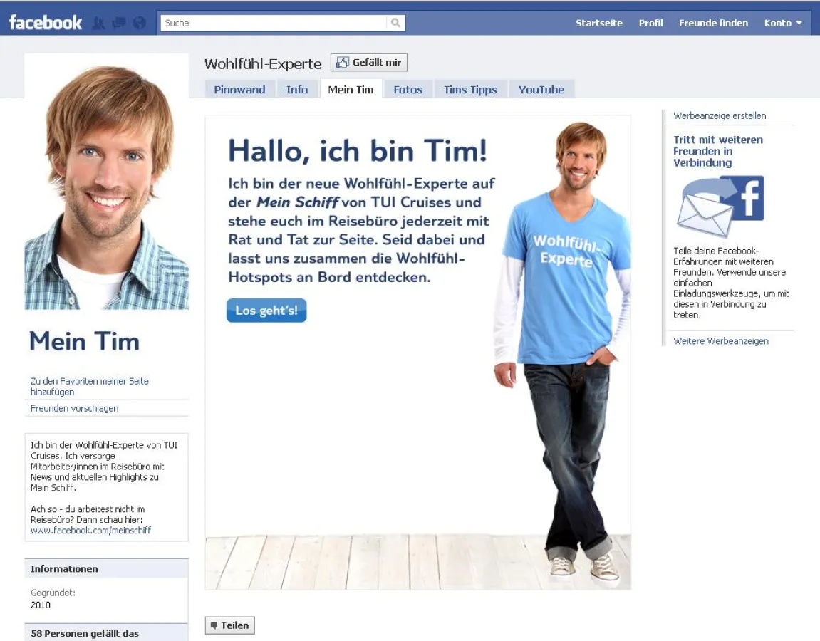 www.mein-tim.de: Die B2B-Plattform für Mein Schiff von TUI Cruises auf Facebook