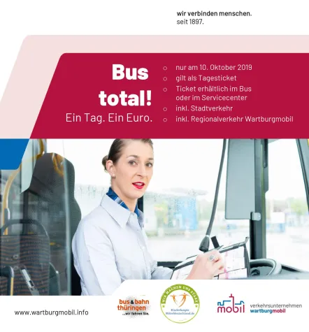 Bild: Bus total! Ein Tag. Ein Euro.