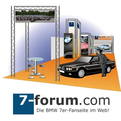 Bild: 7-forum.com stellt erstmals auf der Techno Classica 2008 aus und präsentiert u. a. zwei exklusive 7er-BMWs