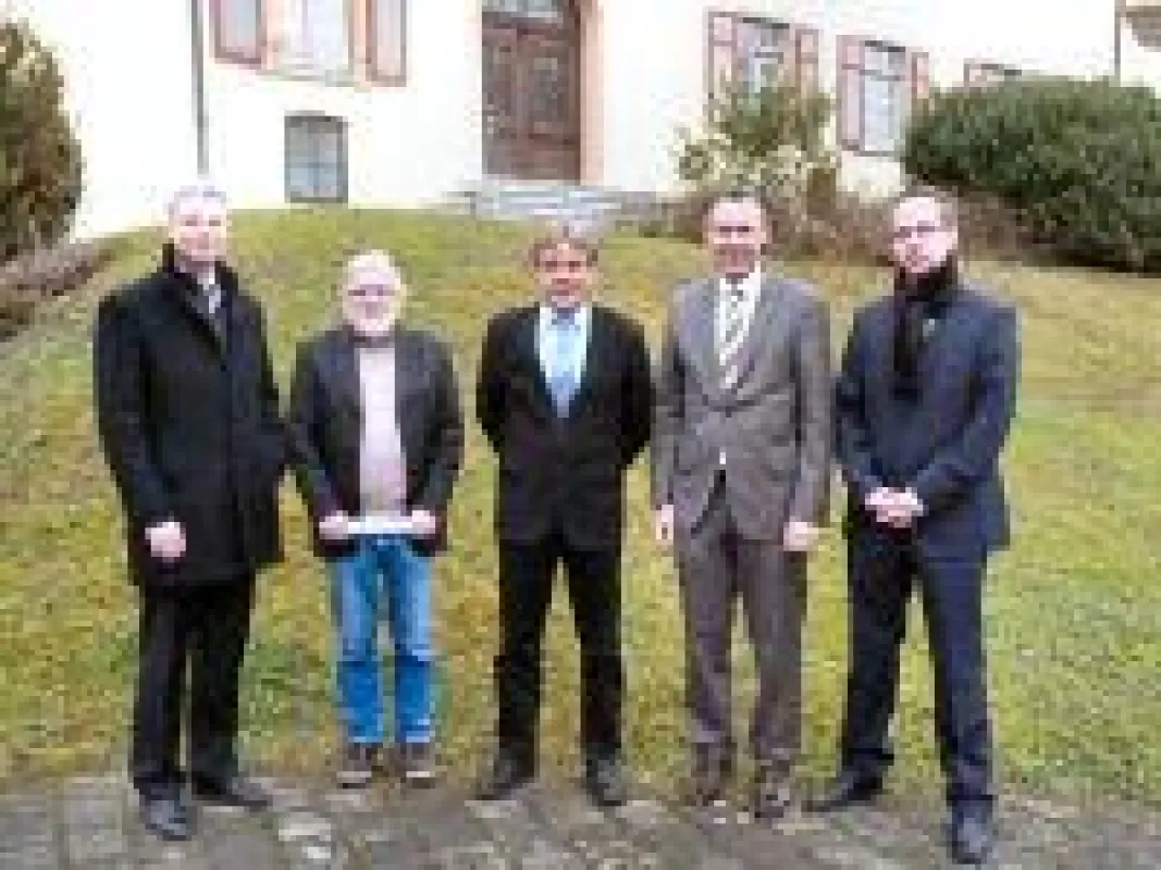 Besuch des Landesbeauftragten für Menschen mit Behinderungen G. Weimer (mitte) in Liebenau