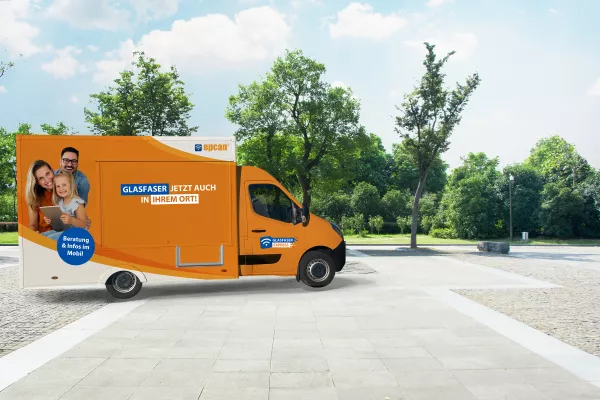 Bild: Geförderter Glasfaserausbau im Rheinisch-Bergischen-Kreis –  Beratungen am Infomobil direkt vor Ort