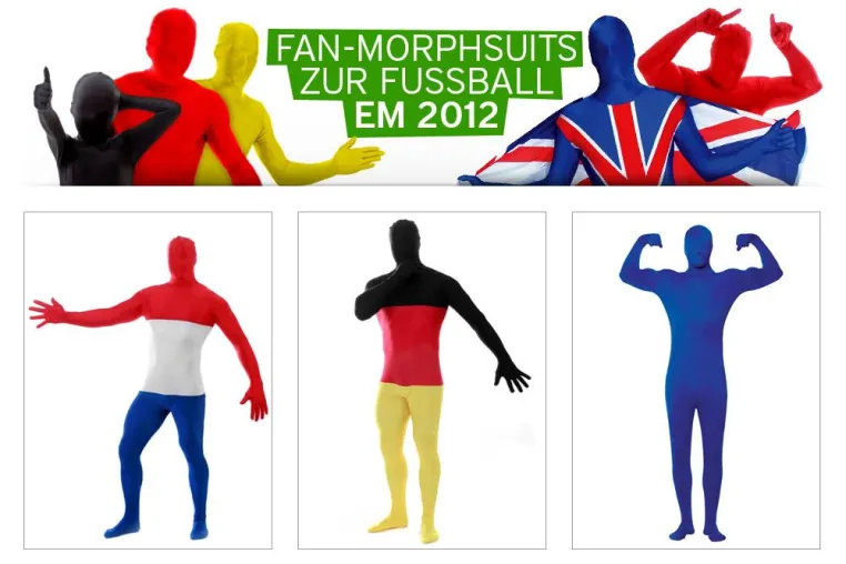 Bild: Fan-Morphsuits zur Fußball EM 2012