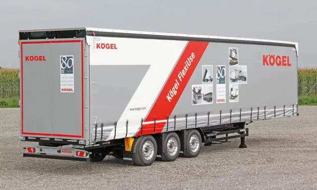 Bild: Kögel präsentiert den Planenauflieger FlexiUse der zweiten Generation