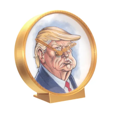 Bild: „Make time great again“ - Ernst Westphal zeichnet acht EU-Politiker*innen mit der „Dumbclock“ aus