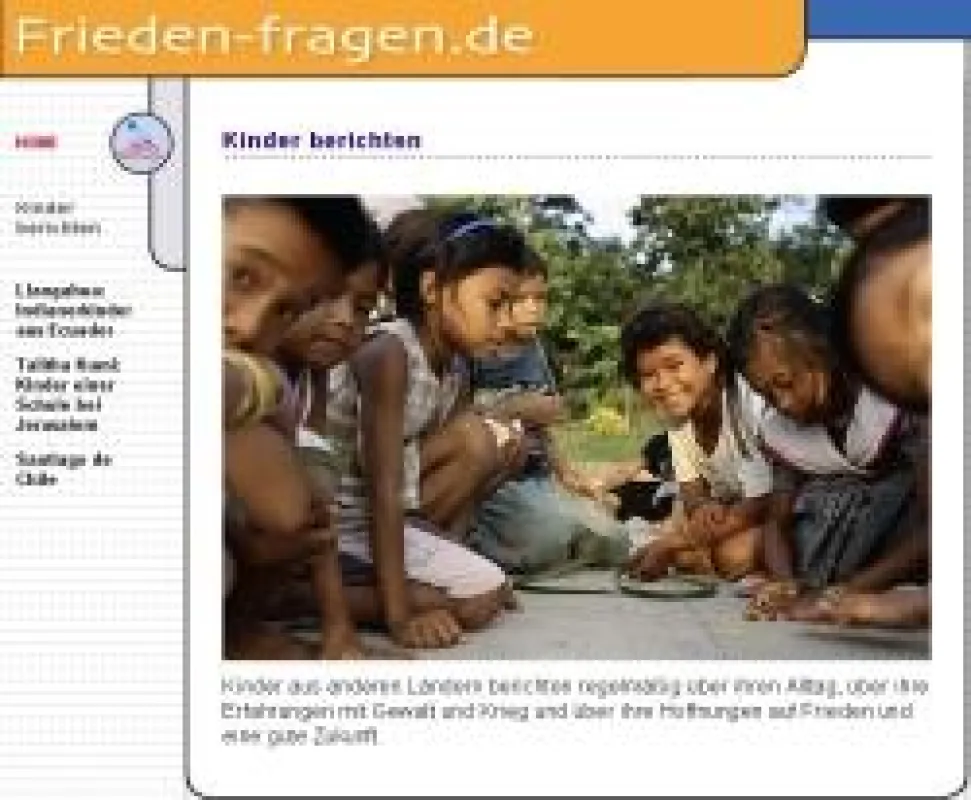 Pro Kids Peace Portal, das Online-Portal für Kinder
