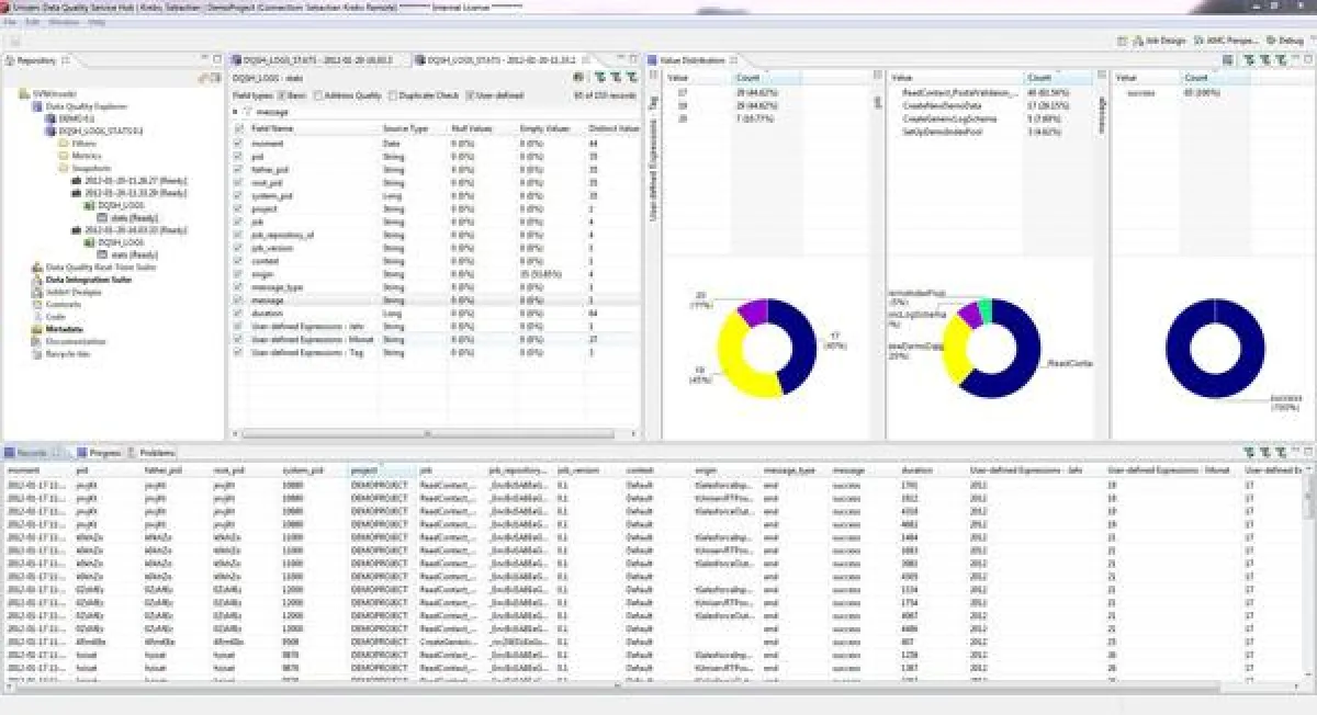 Der DQ Explorer ermöglicht es , schnell und interaktiv den Zustand ihrer Daten zu untersuchen