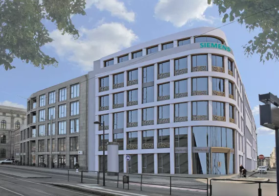 Bild: 1. Spatenstich für Siemens-Niederlassung in Leipzig