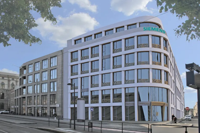Bild: 1. Spatenstich für Siemens-Niederlassung in Leipzig