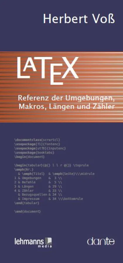 Voß, LaTeX. Referenz der Umgebungen, Makros, Längen und Zähler