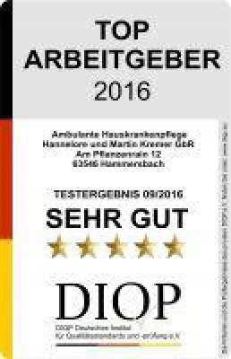 Top Arbeitgeber (DIQP) Auszeichnung für die Hauskrankenpflege Kremer GbR vergeben Bild: Top Arbeitgeber (DIQP) Auszeichnung für die Hauskrankenpflege Kremer GbR vergeben