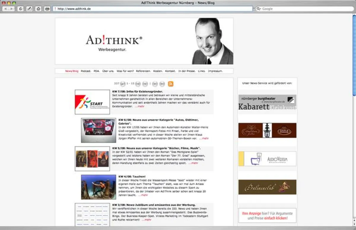 Umfangreiche Übersicht neutraler Honorar-Empfehlungen auf www.adthink.de