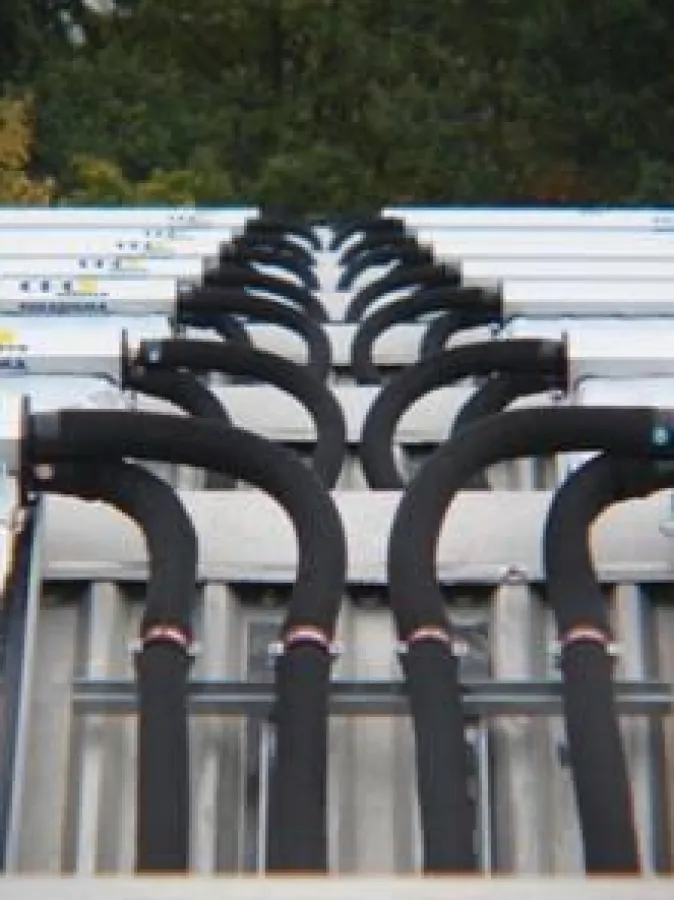 Detailaufnahme Solarthermische Großanlage