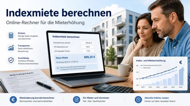 Bild: Indexmiete berechnen: Neuer Online-Rechner hilft bei der Einschätzung von Mieterhöhungen