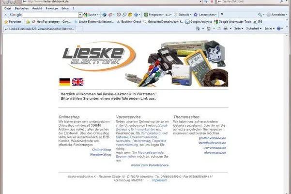Bild: Neuer Webserver für Lieske-Elektronik