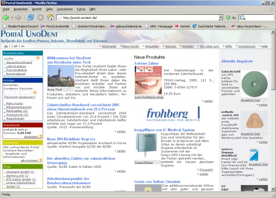 Bild: Erweitertes Produktangebot im Online-Shop von Portal UnoDent