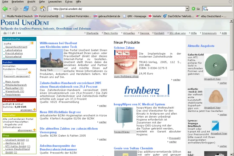 Bild: Erweitertes Produktangebot im Online-Shop von Portal UnoDent