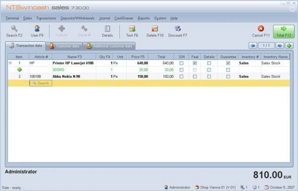 NTSwincash sales 7.20