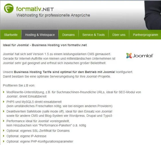 Bild: formativ.net - Joomla! Hosting für Profis und Agenturen