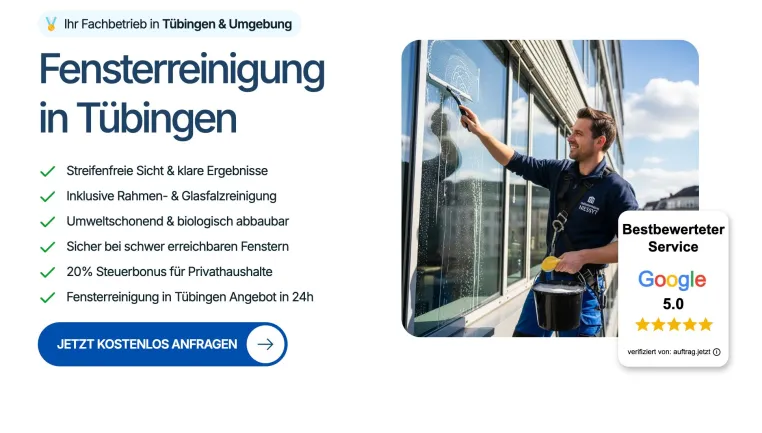 Bild: Steuerbonus für Privathaushalte: Fachbetrieb für Fensterreinigung in Tübingen rechnet nach §35a EStG ab