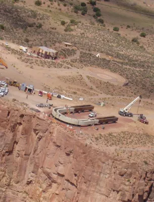 Bild: Freie Sicht in den Abgrund: Eröffnung des Skywalks am Grand Canyon am 28. März 2007