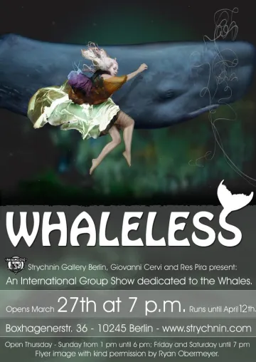 Bild: Strychnin Gallery - Kooperation mit der Whale& Dolphin Conservation Society bei der Ausstellung „Whaleless.“