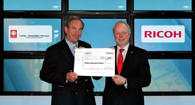 Bild: Ricoh spendet an Caritas-Werkstätten Hannover „Niels-Stensen-Haus“