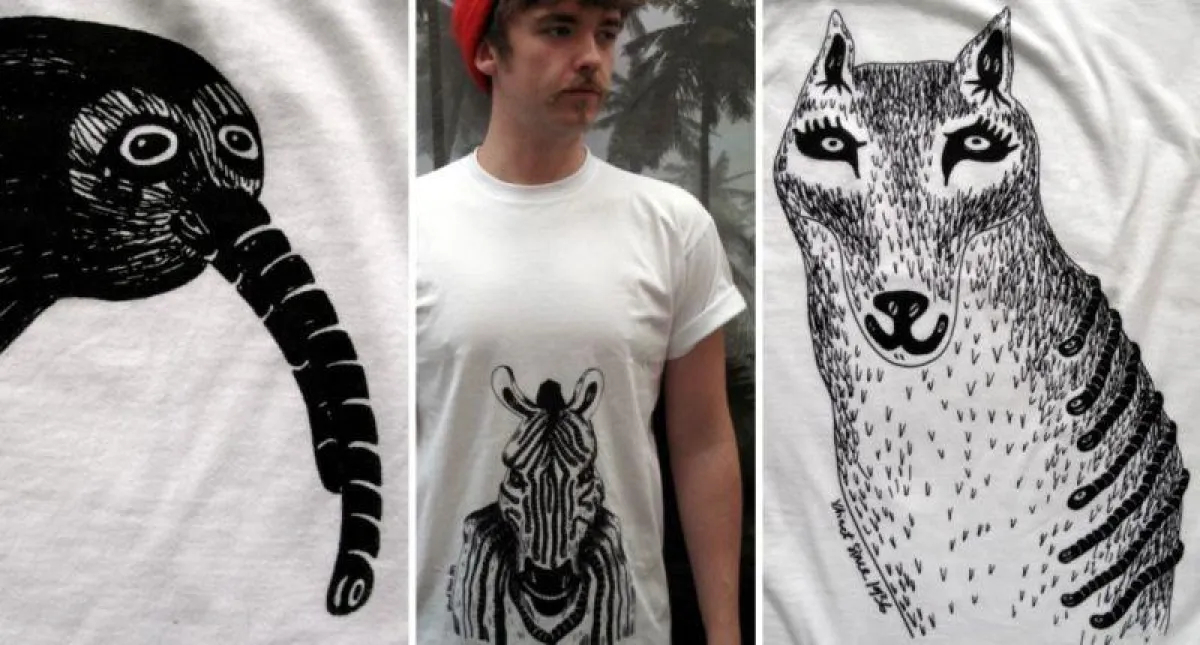 Königskleidervogel, Quagga und Beutelwolf - Motive designed von Sandra Barth (Leipzig)