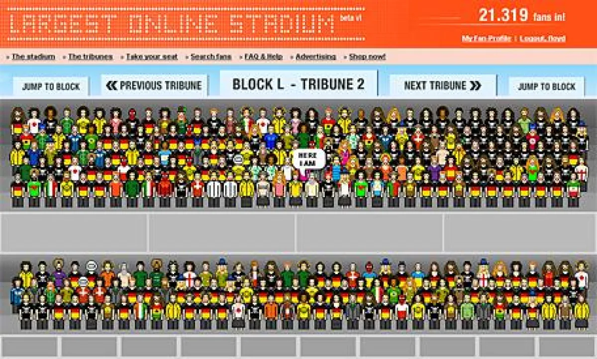 Tribünenansicht im Online Stadion