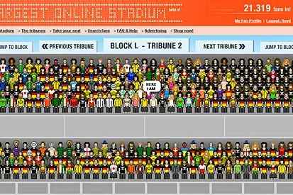 Bild: Rekordversuch: Größtes Online Stadion der Welt