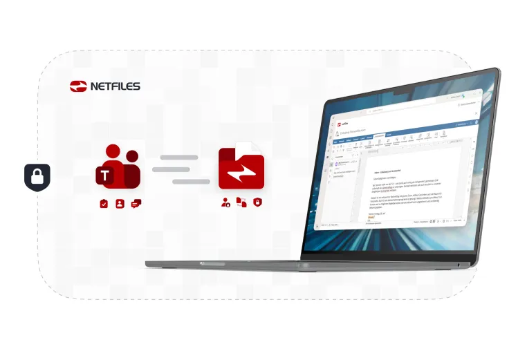 Bild: netfiles bringt sichere Datenräume direkt in Microsoft Teams