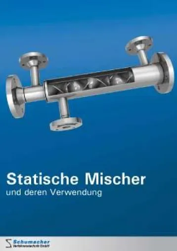 Bild: Informationbroschüre „Statische Mischer und deren Verwendung“ zum kostenlosen Download