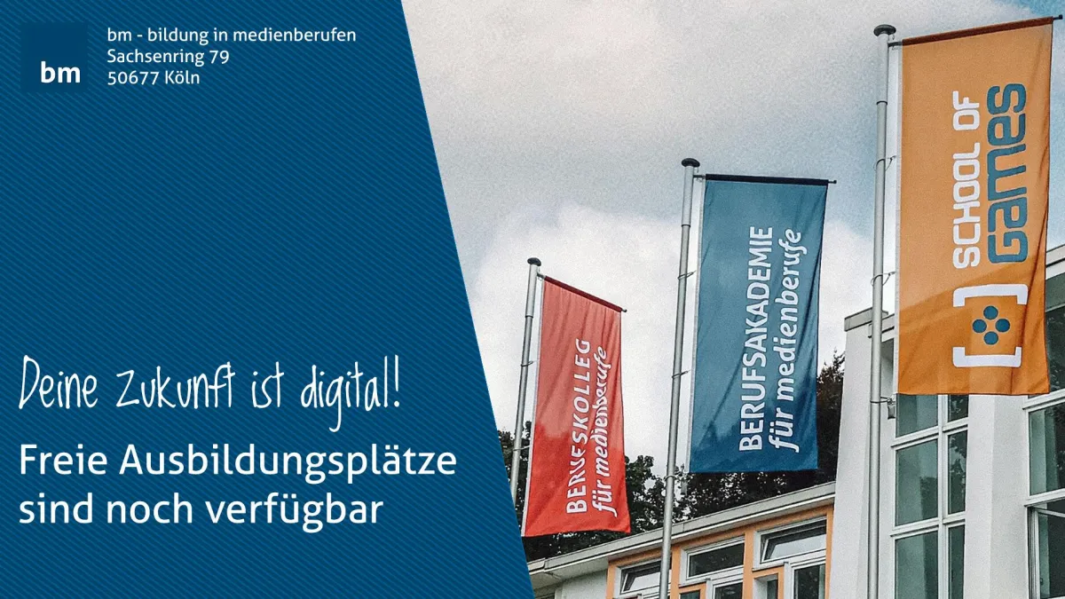 Berufliche Zukunft im Medien- und Games-Sektor: bm - bildung in medienberufen Köln
