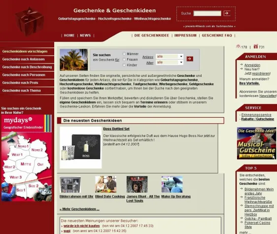 Kein Geschenkstress vor Weihnachten Bild: Kein Geschenkstress vor Weihnachten