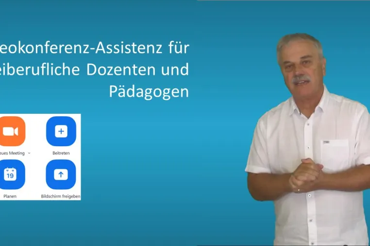 Bild: Videokonferenz-Assistenz zum Start von Distanz-Unterricht