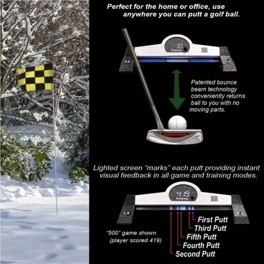 Foto© dublisGolf©: ThePuttingGame® das virtuelle Indoor Golf Putting Green, ideal für das Wintertraining