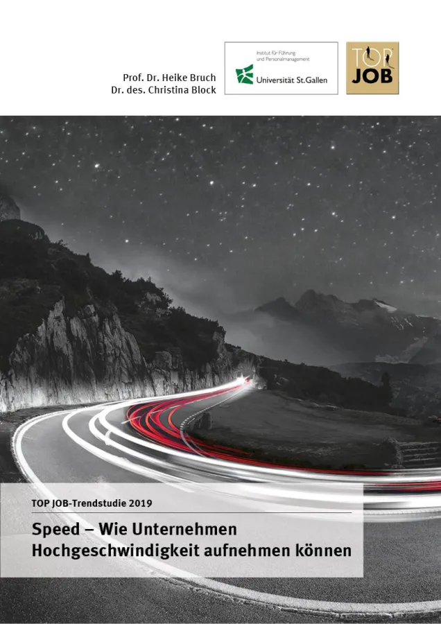 TOP JOB-Trendstudie 2019: Speed - Wie Unternehmen Hochgeschwindigkeit aufnehmen können
