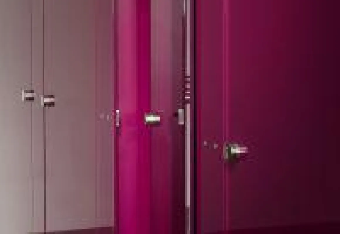 Mit der Soft-Close-Funktion schließt sich die Kabinentür langsam und lautlos. (Foto: Schäfer Trennwandsysteme)