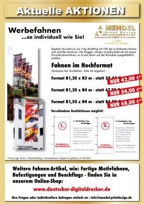 Bild: Aktuelle Aktionen: Werbefahnen