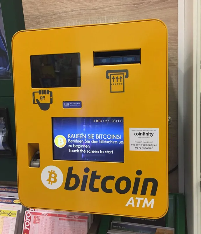 Bitcoin-Automat am Wiener Hauptbahnhof