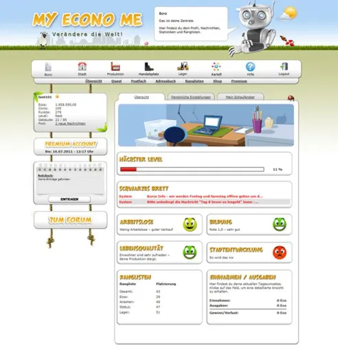 My Econo Me – offizieller Spielstart Bild: My Econo Me – offizieller Spielstart