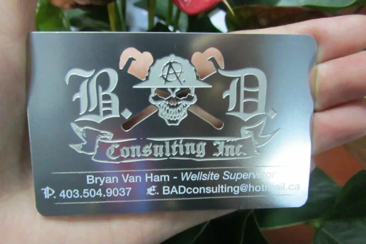 Bild: Visitenkarten aus Edelstahl