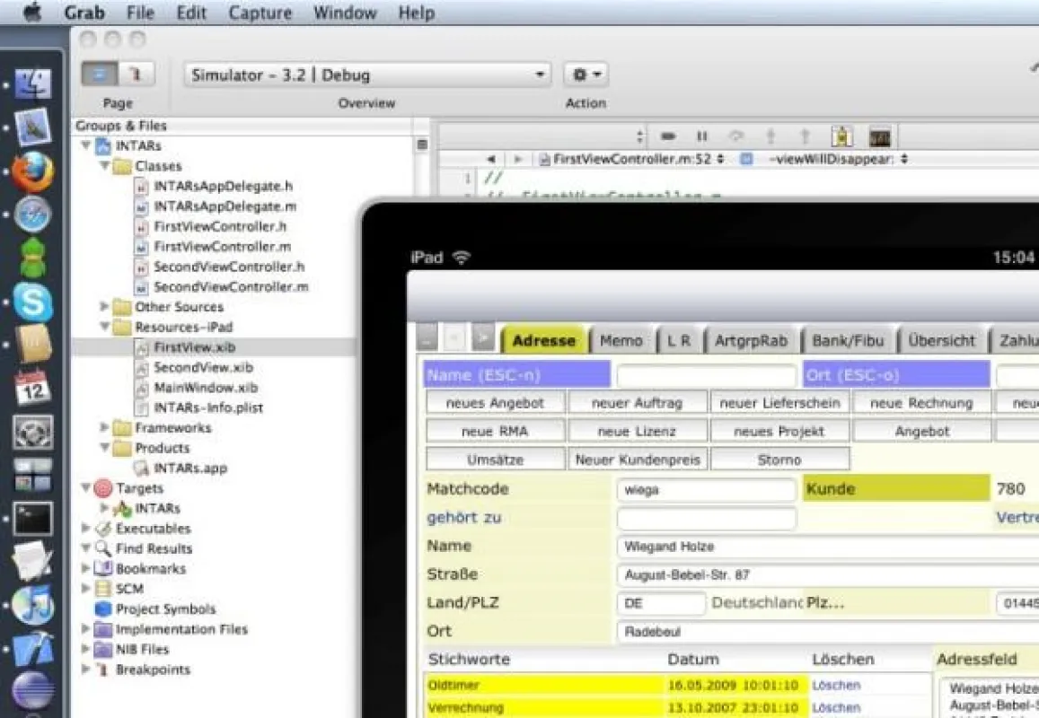 IntarS auf iPad - mobile ERP